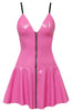 Hot pink vinyl dress - Fetish Doll