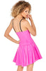 Hot pink vinyl dress - Fetish Doll