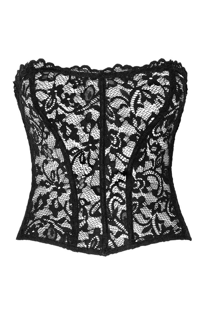 Black lace corset