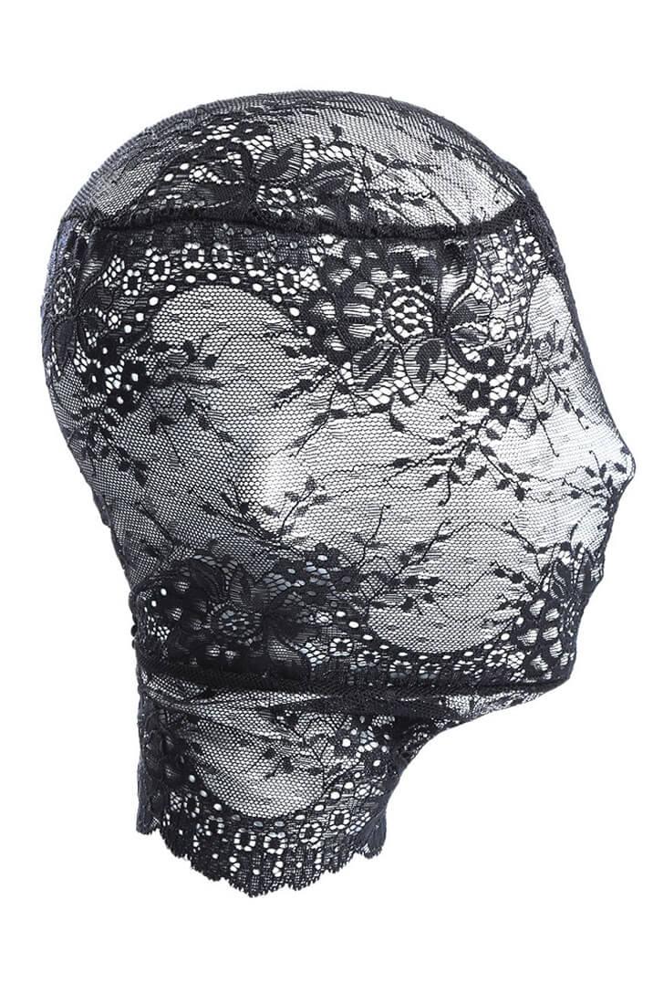 Black lace fetish hood mask from COAX Copenhagen
