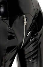 Load image into Gallery viewer, Black vinyl catsuit
