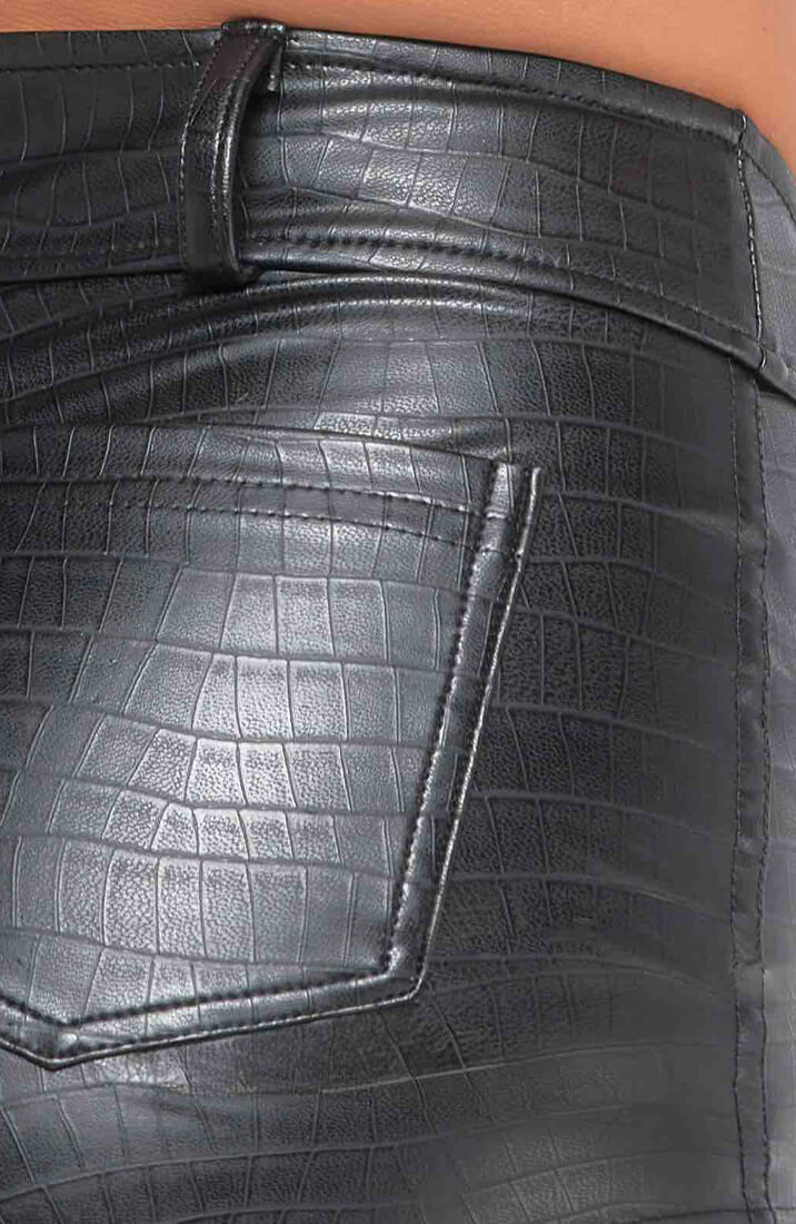 Wet look X Crocodile Mini Short