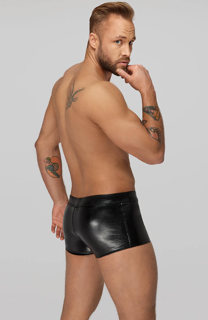 Wet look X snakeskin boxer shorts
