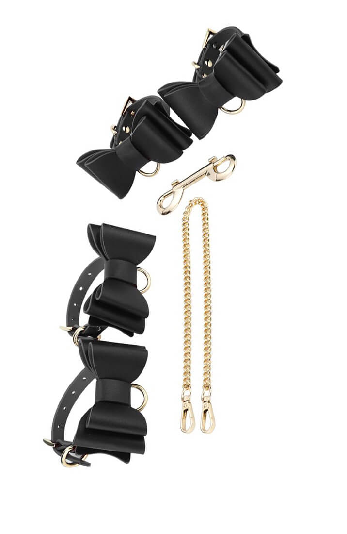 BDSM Bow Tie 8 Item Kit - Black