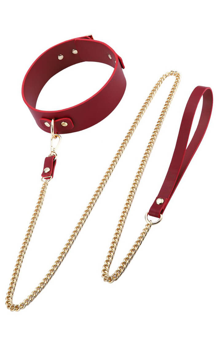 BDSM Deluxe 5 Item Kit - collar with leash