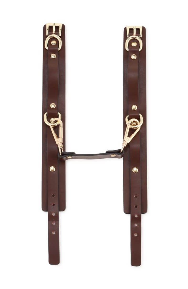 BDSM 9-piece set in refined brown tone