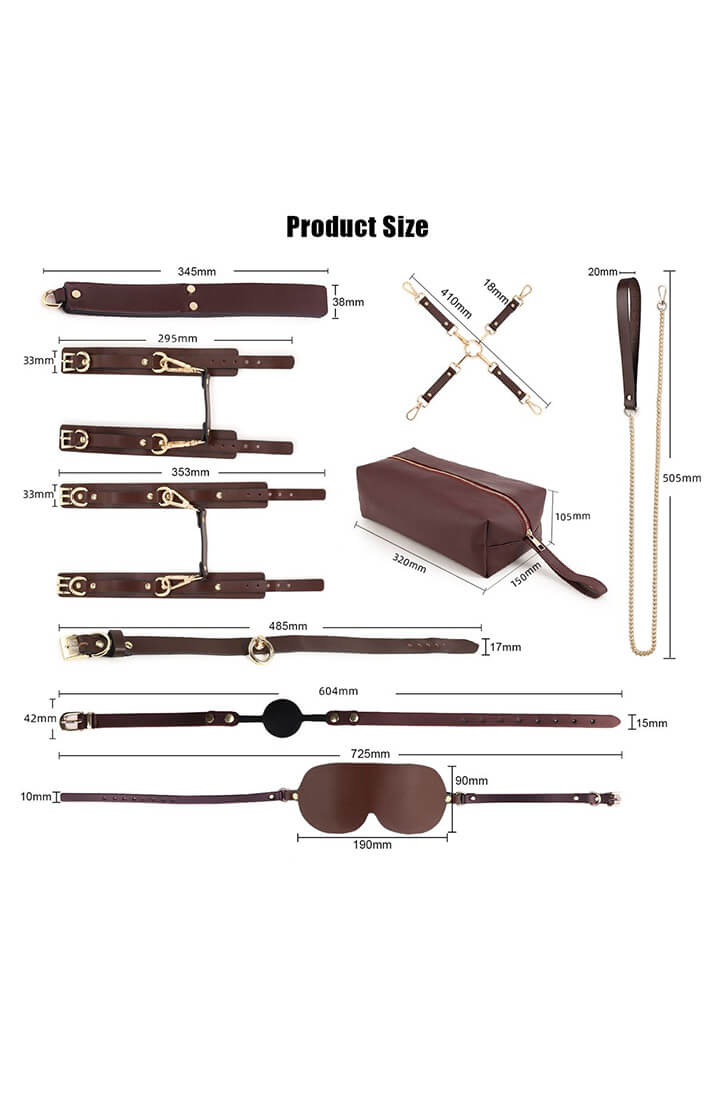 COAX Copenhagen brown BDSM kit with storage bag