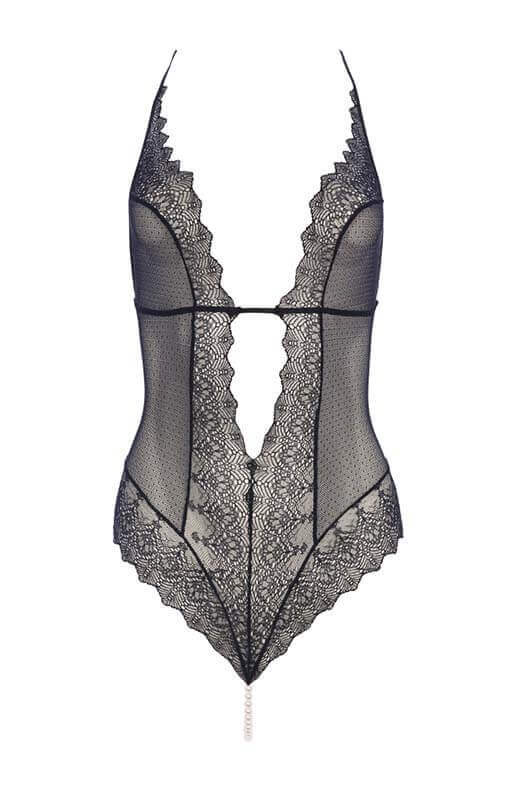 COAX Copenhagen black bodysuit with Manacor pearls for G-spot and external stimulation