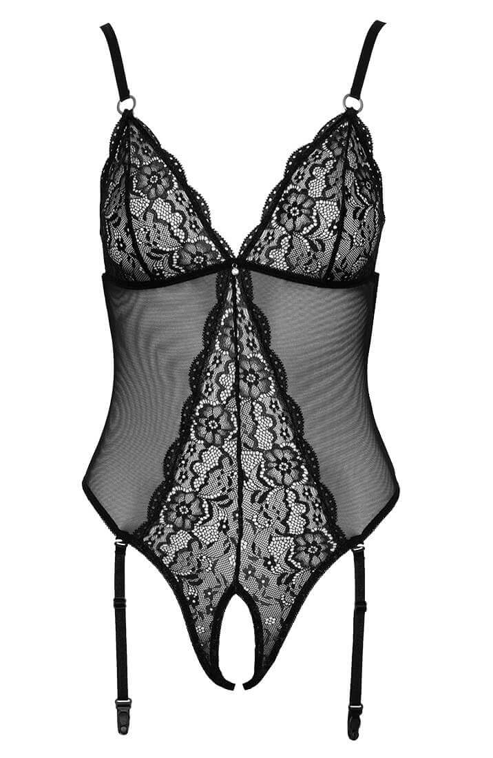 Crotchless lingerie bodysuit with rhinestones - COAX Copenhagen