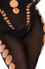 Black footless bodystocking lingerie