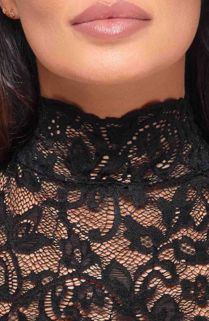 Black lace top