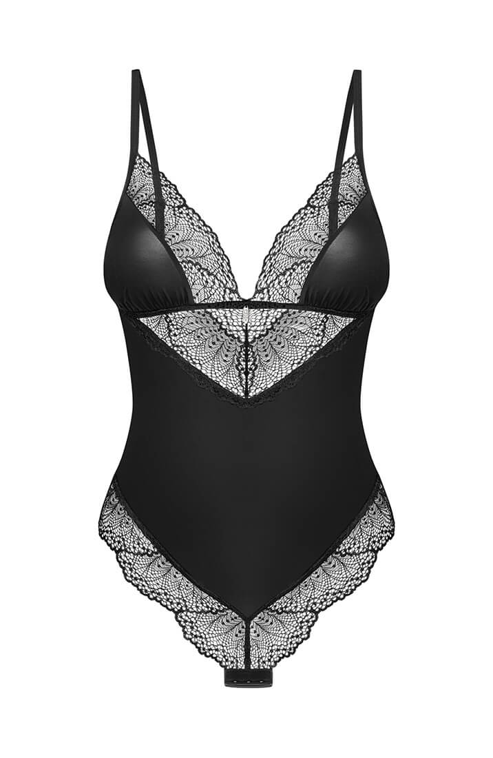 Black lingerie bodysuit