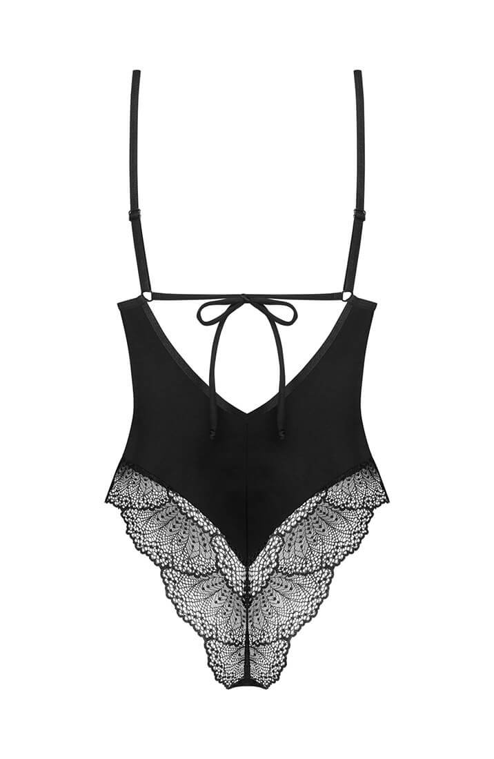 Black lingerie bodysuit