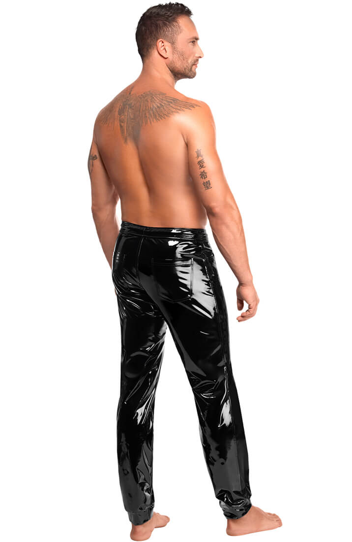 Black Long PVC Pants - Voltage
