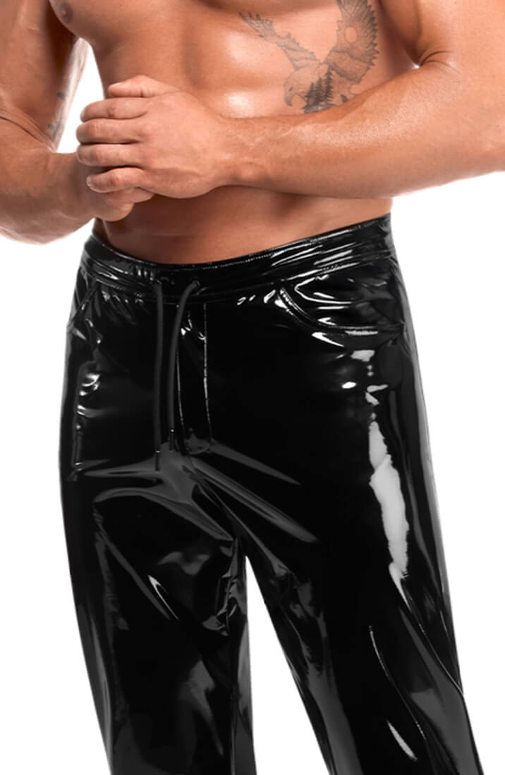 Black Long PVC Pants - Voltage