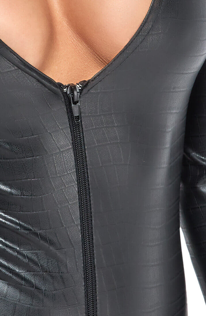 Wet look X Crocodile Bodysuit