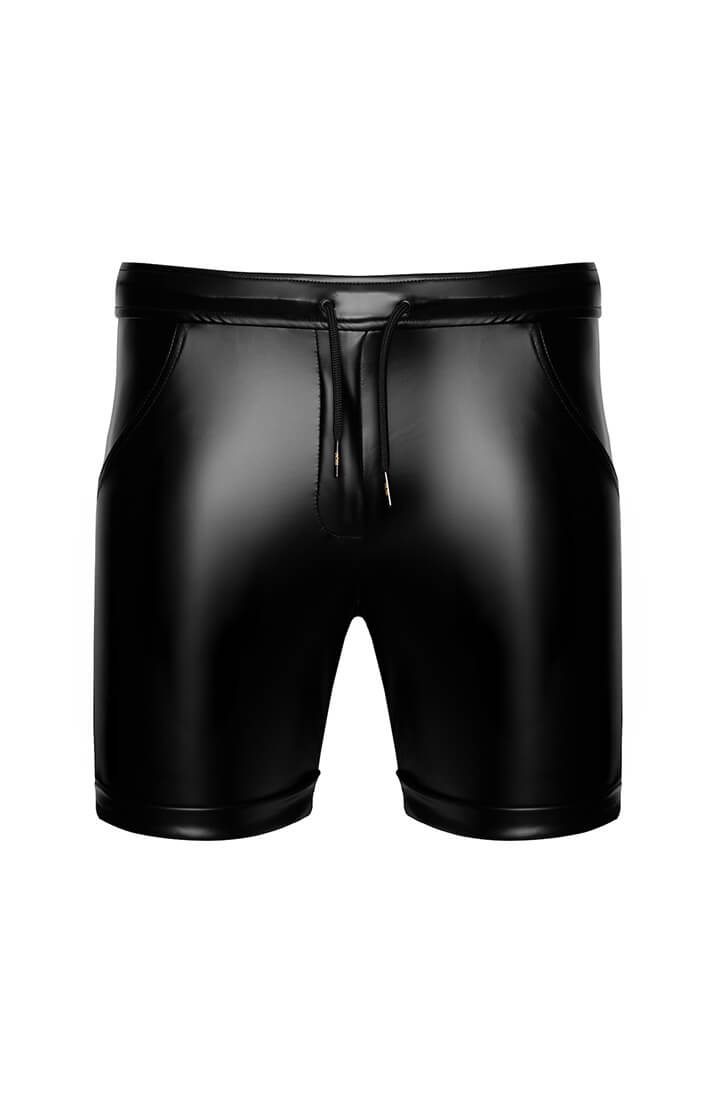 Black Wet Look Shorts - Rogue