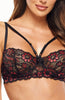Erotic black & red lace lingerie set