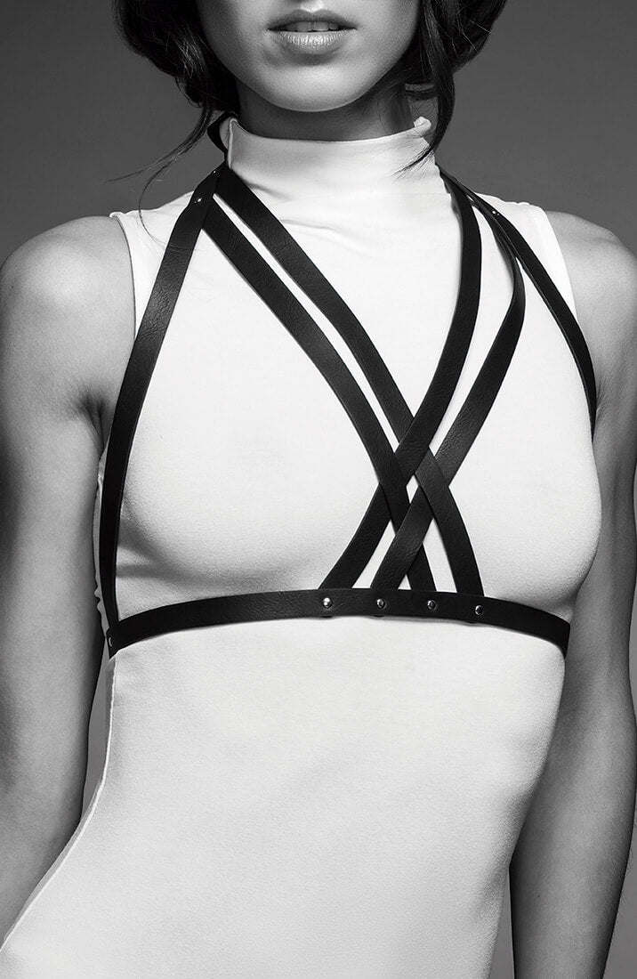 Faux leather Halter Bra Harness