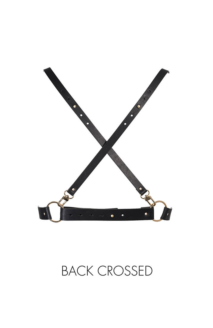 X-back body harness accentuating curves