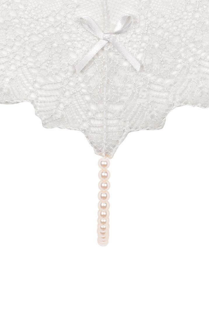 COAX Copenhagen ivory hipster panty with pearl string for intimate pleasure