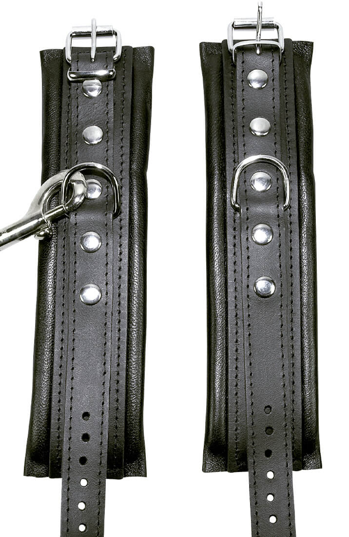 Leather cuffs with snap hook