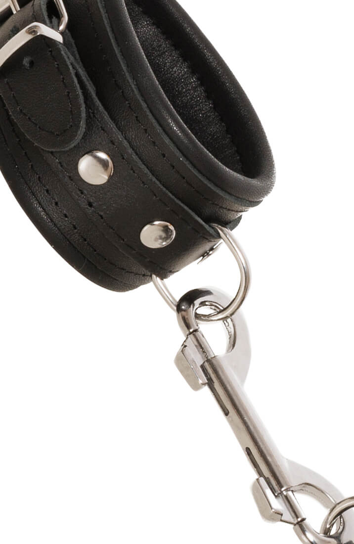 Leather cuffs with snap hook