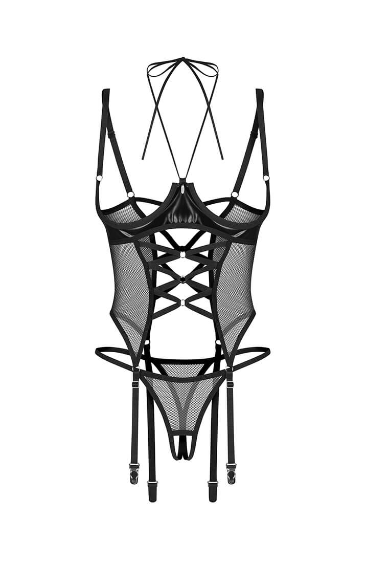 Seductive open cup lingerie set designed for confident styling