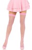 Pink fishnet thigh high stockings