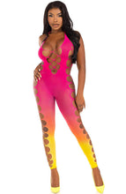 Load image into Gallery viewer, Pink Ombre bodystocking lingerie