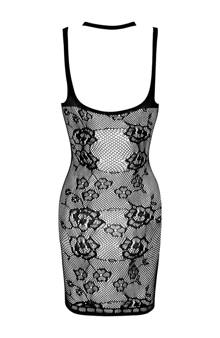 Intriguing black dual net dress lingerie