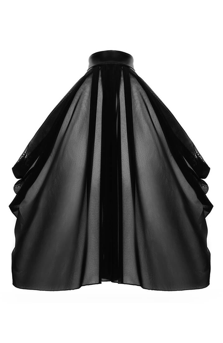 Sheer black bolero cape