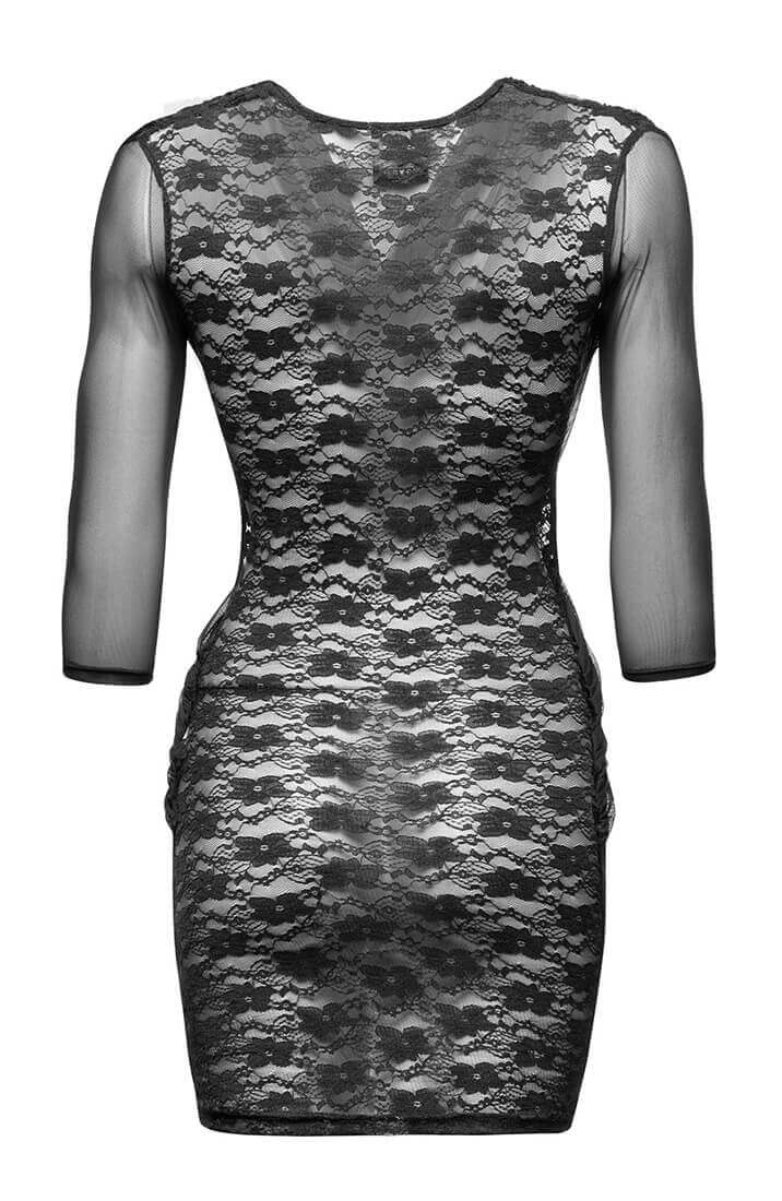 Sheer black lace dress
