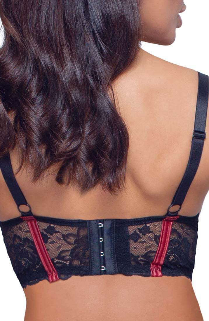 Soft Bondage shelf bra, garter belt & crotchless thong