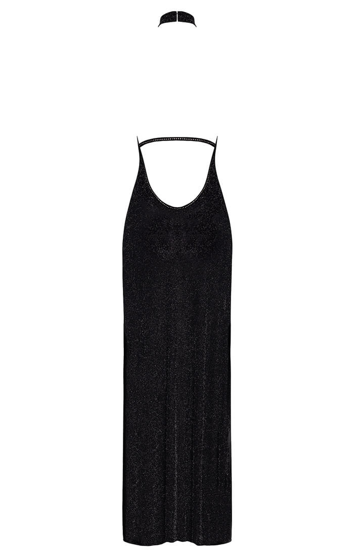 Sparkly long mesh halterneck dress - COAX Copenhagen