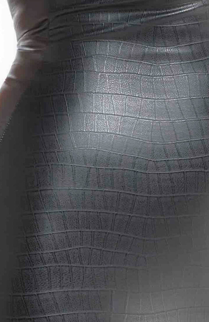 Wet look X Crocodile Tube dress
