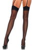 Black stockings with back seam