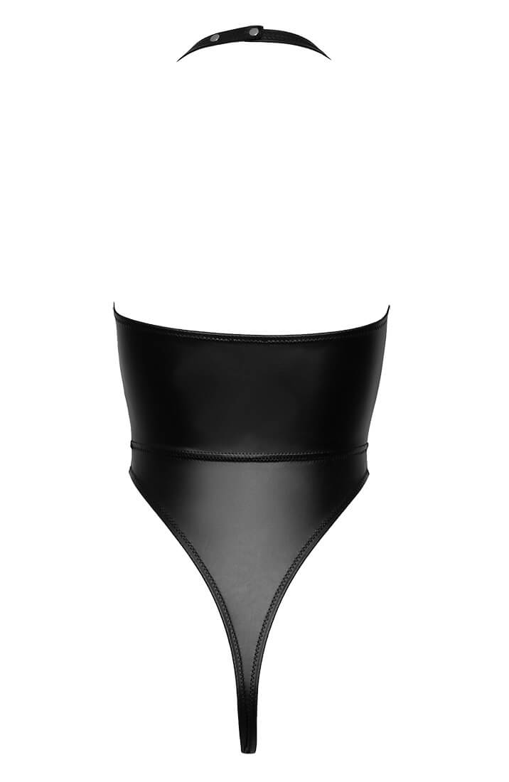 Deep-V wet look bodysuit - Invitation Only