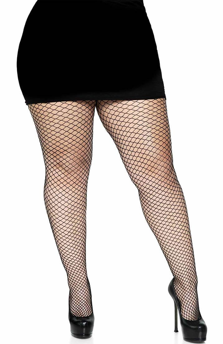Black fishnet pantyhose
