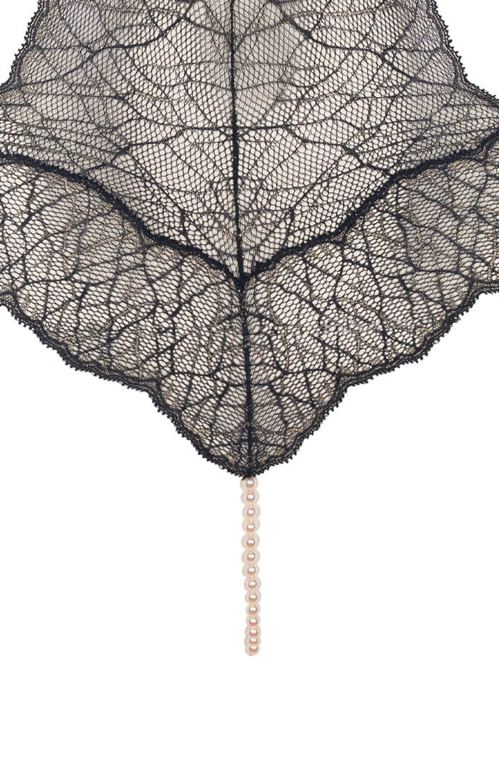 Black bodysuit with pearl string - Sydney Body Single