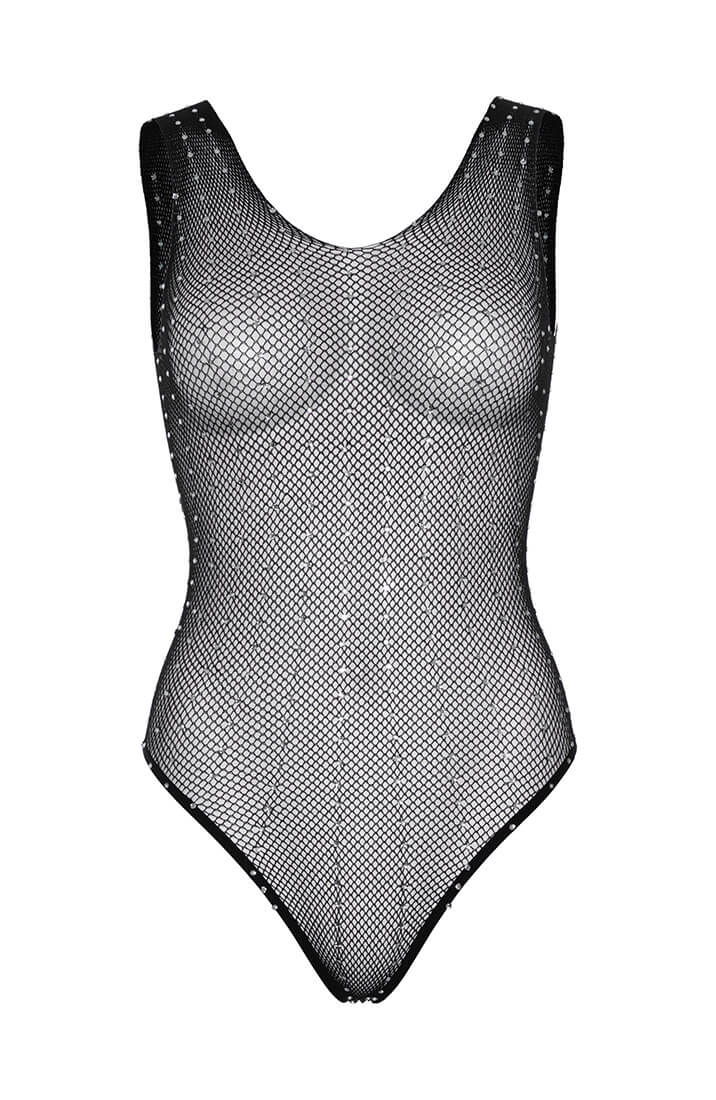 Rhinestone fishnet bodysuit - Shine Bright