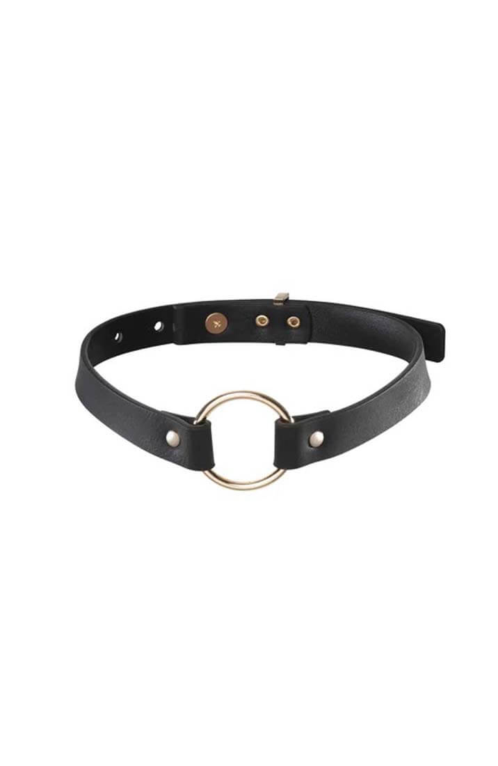 Faux leather choker with O-ring