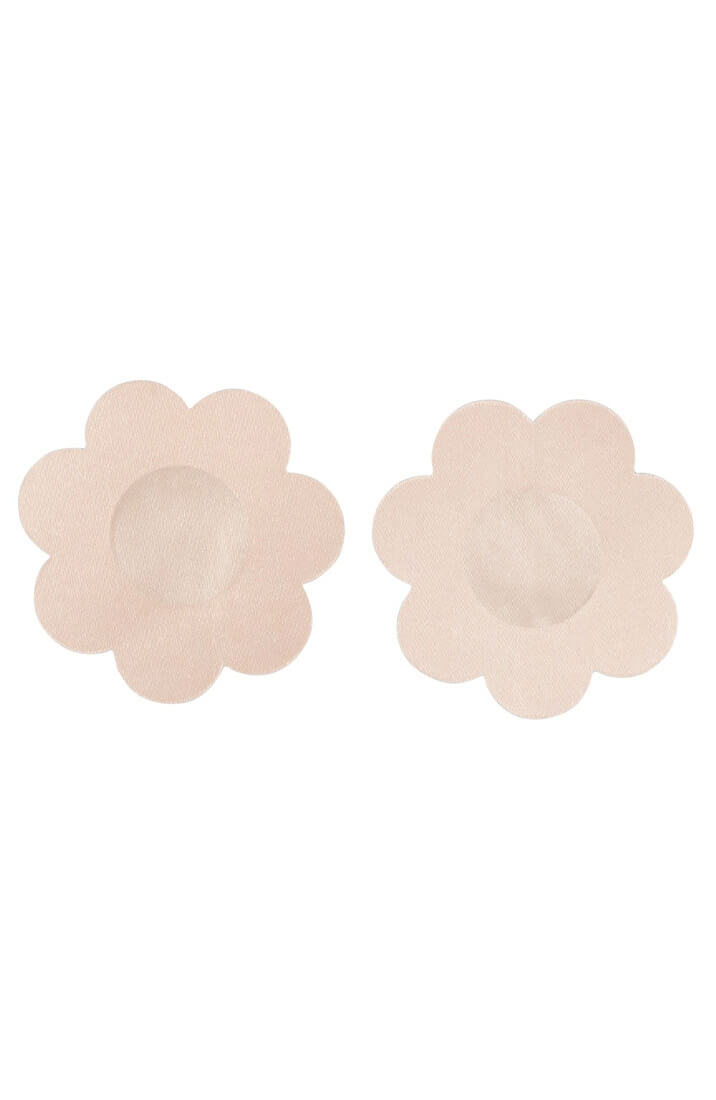 Flower shaped textile nipple stickers