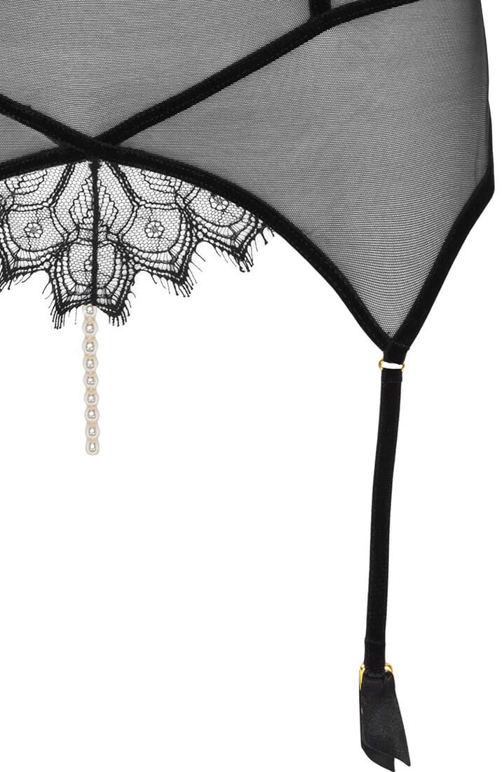 Garter belt with pearl string - Kyoto Suspender Brief