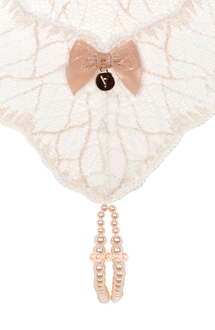 Ivory double pearl string - Sydney Double