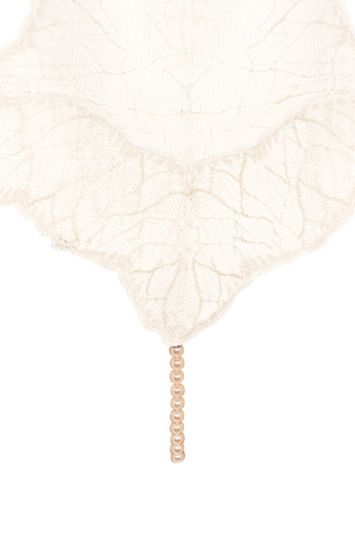 Ivory bodysuit with pearl string - Sydney Body Single