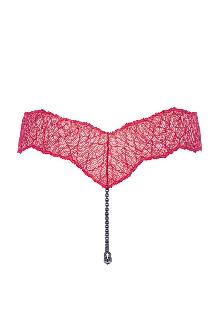 Red double pearl string - Sydney Dark Double