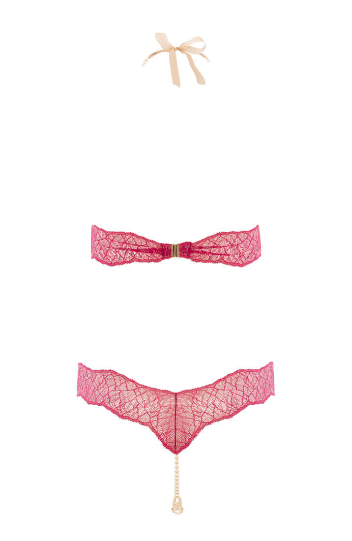 COAX Copenhagen’s red double pearl bodysuit designed for intimate pleasure