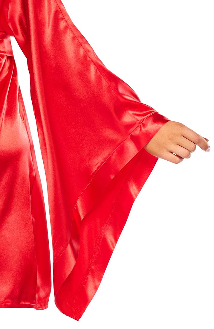 Red satin robe - Kandi