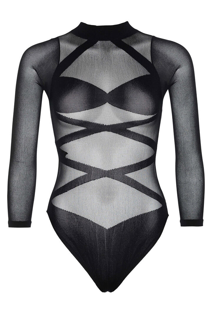 Black bodysuit & thigh highs - Shape Me